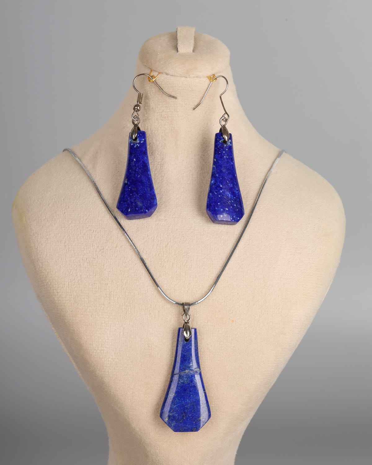 Lapis Lazuli Necklace & Earrings Set