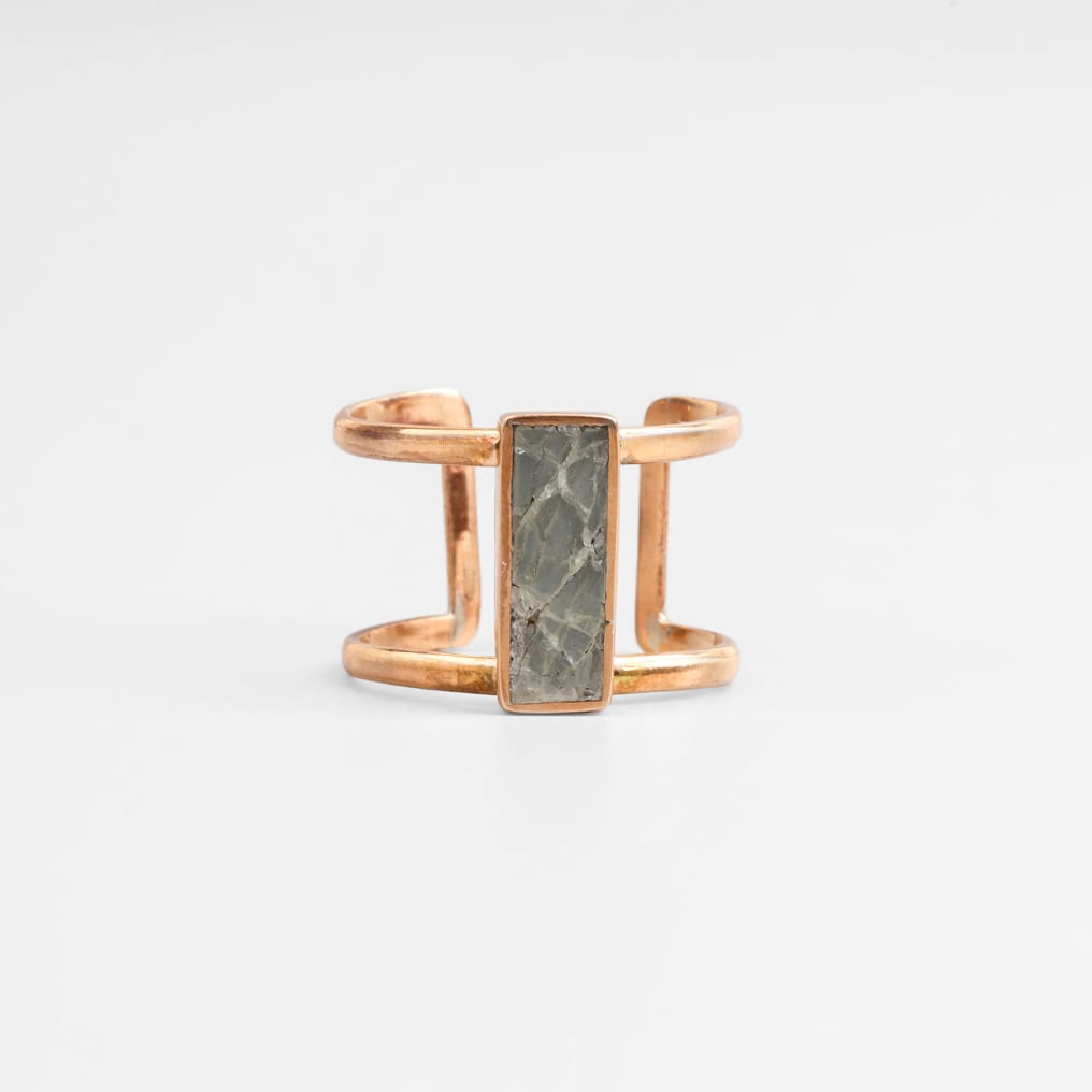 Bamyan Turquoise Gold Washed Brass Ring