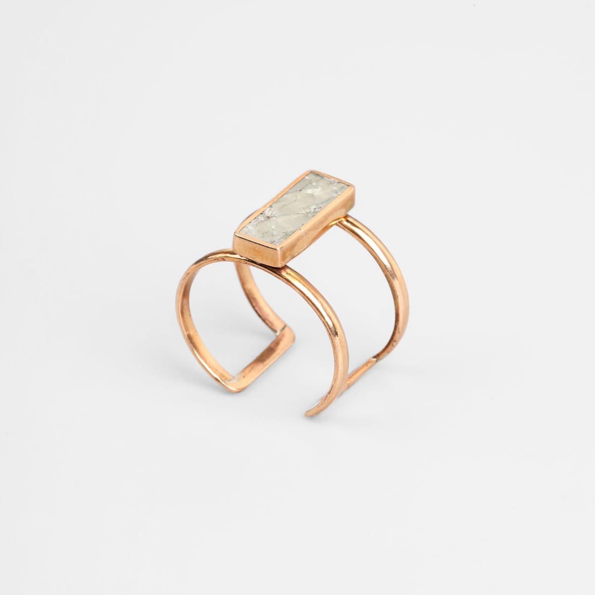 Bamyan Turquoise Gold Washed Brass Ring