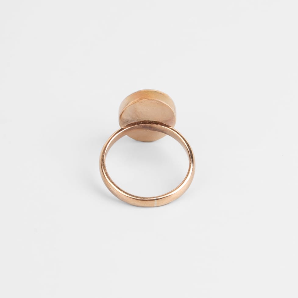 Lapis Lazuli Brass Ring
