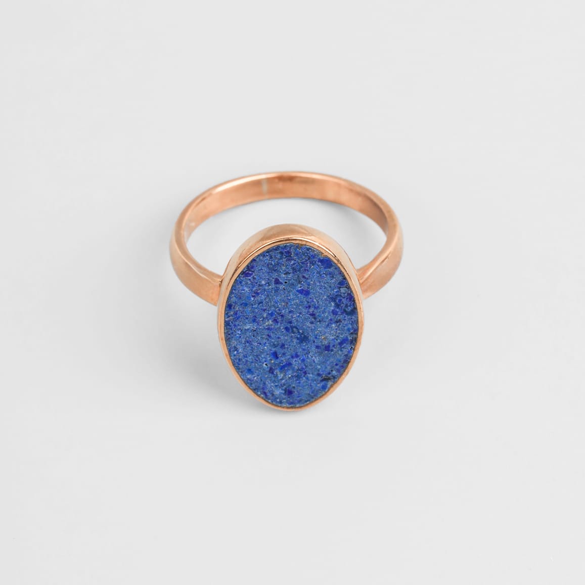 Lapis Lazuli Brass Ring