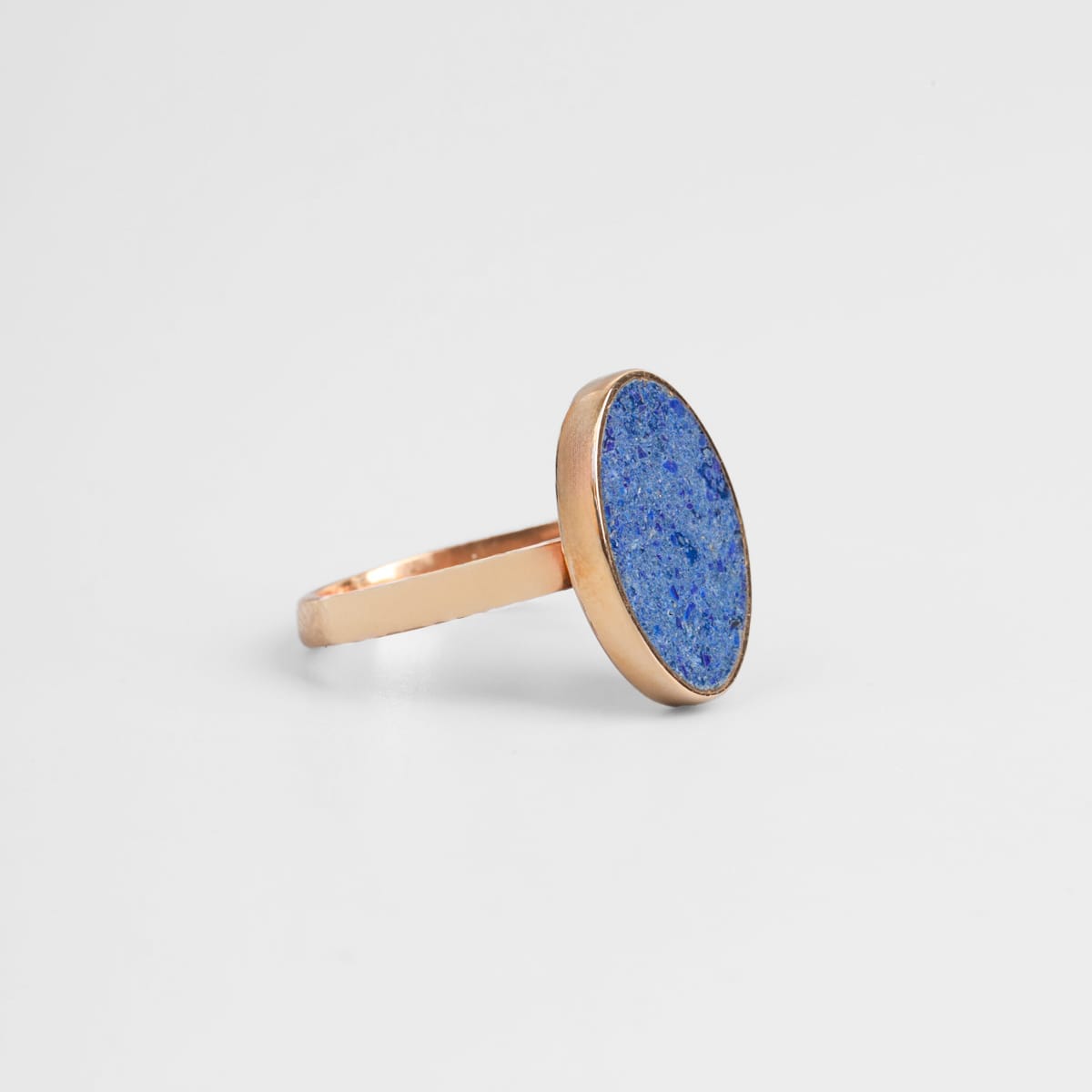Lapis Lazuli Brass Ring