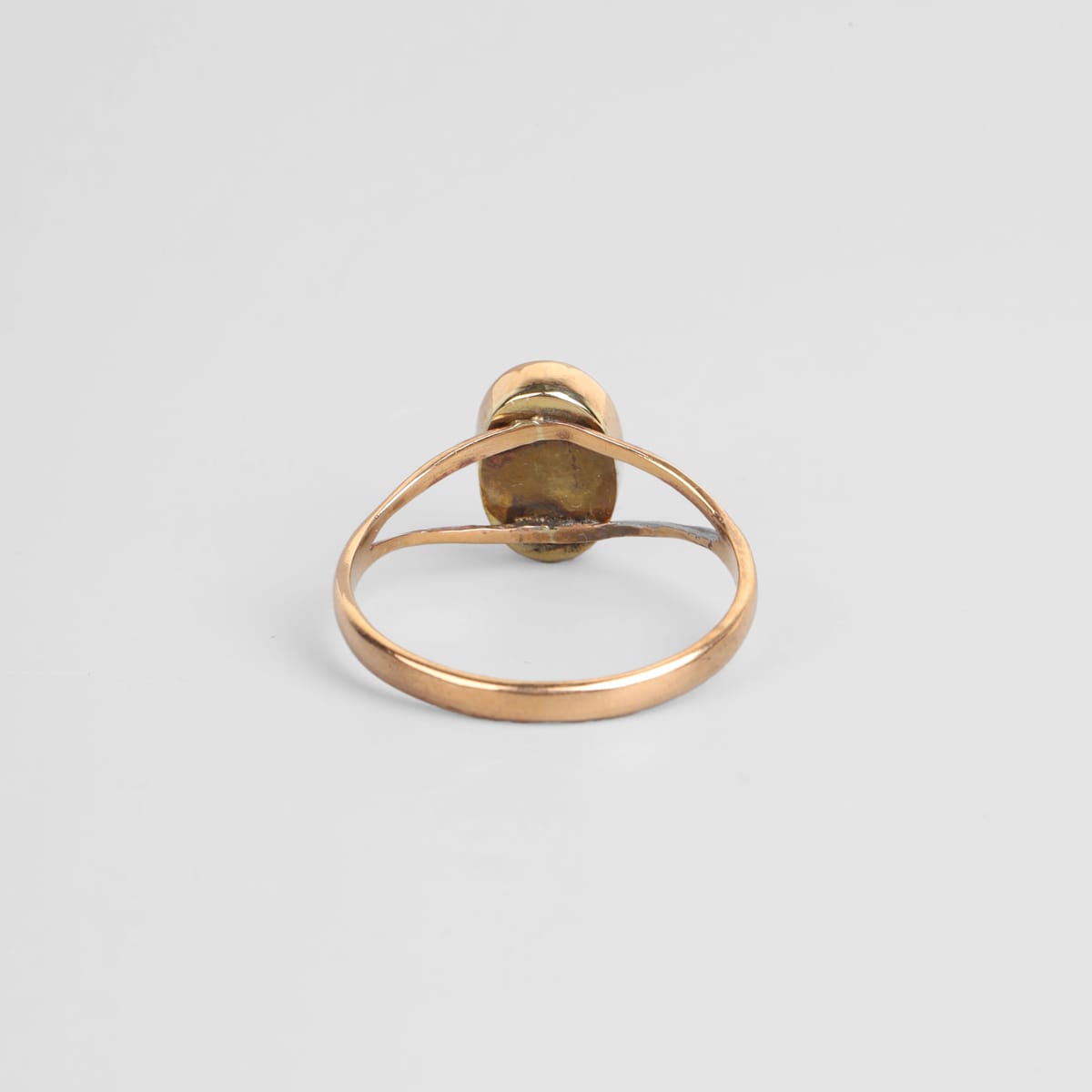 Minimalist Lapis Lazuli Brass Ring