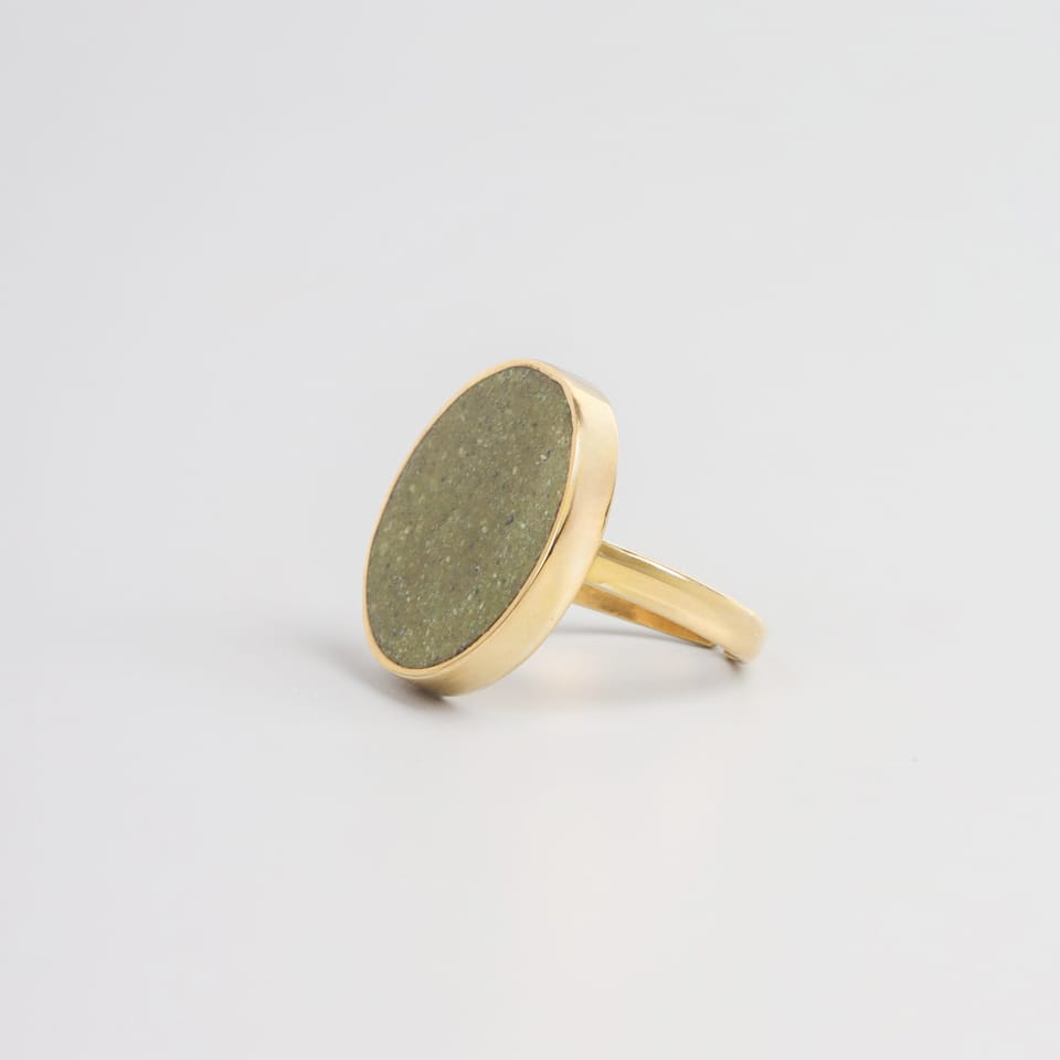 Bamyan Turquoise Oval Signet Ring