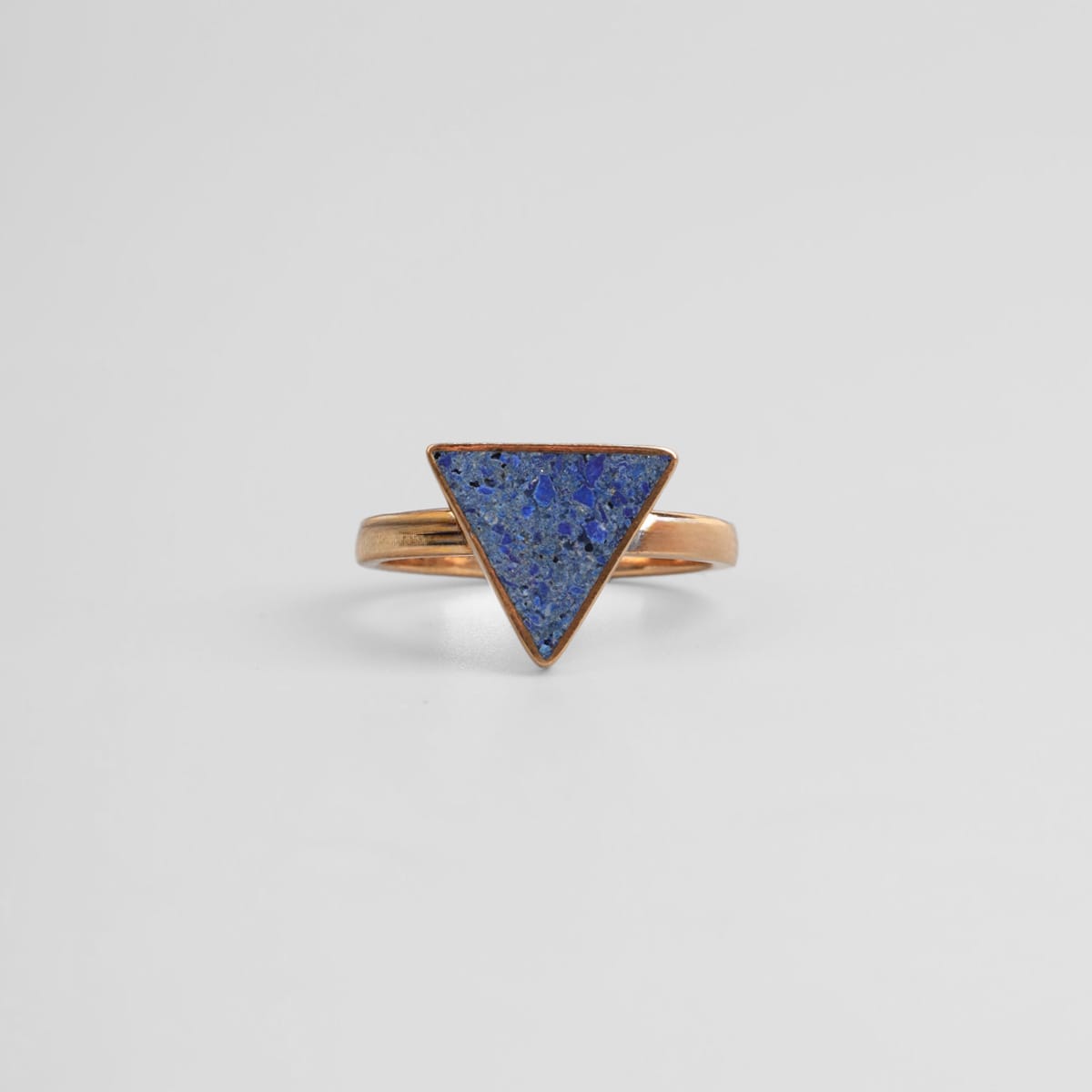 Modern Lapis Triangle Ring