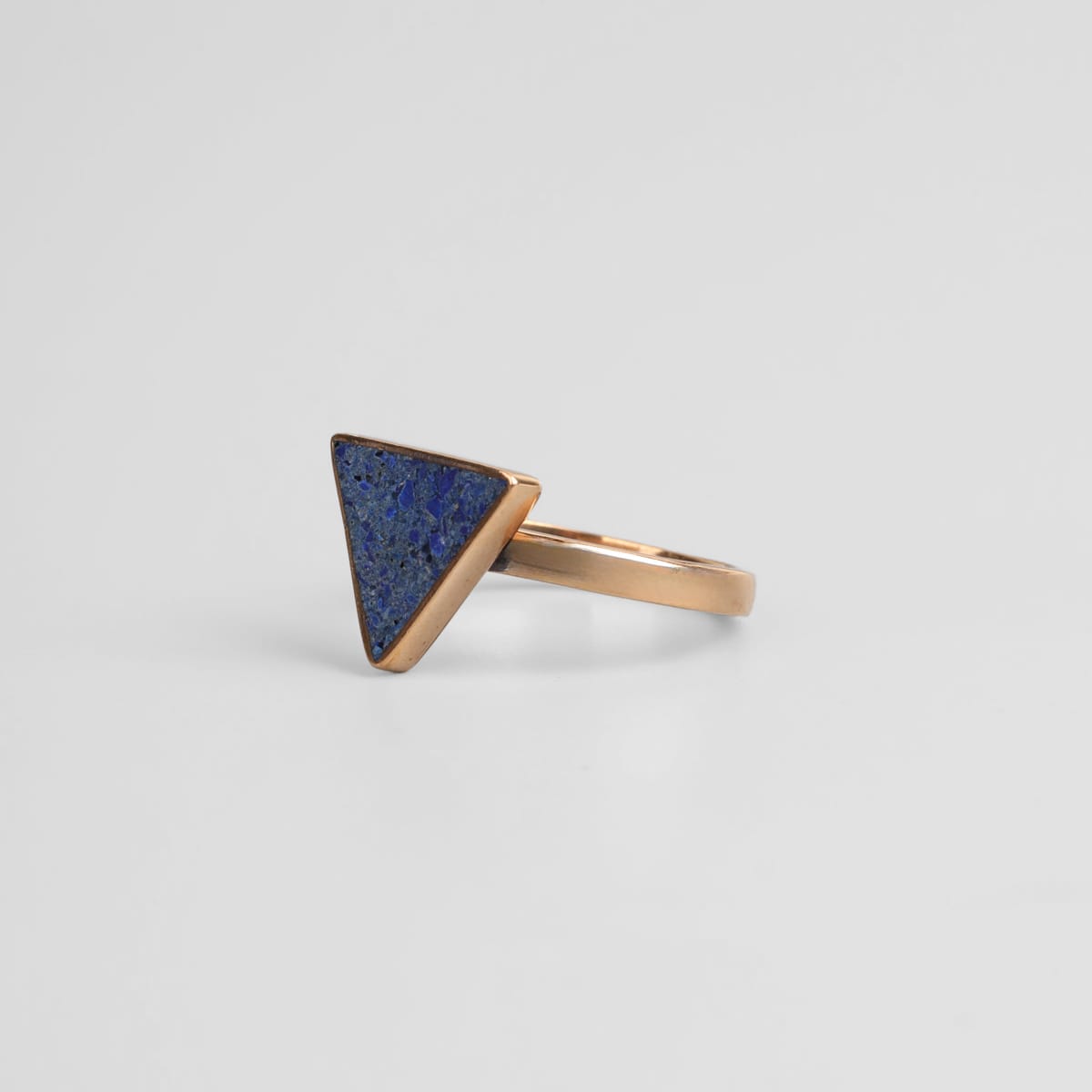 Modern Lapis Triangle Ring