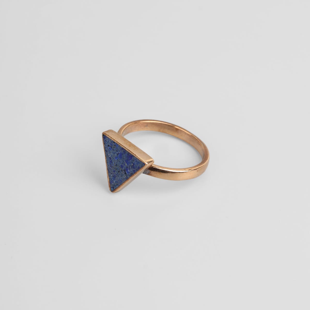 Modern Lapis Triangle Ring