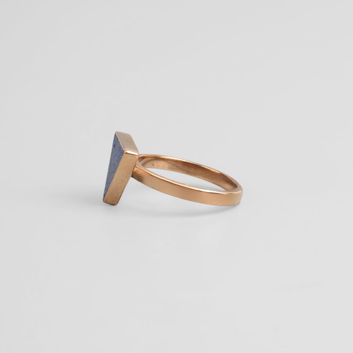 Modern Lapis Triangle Ring