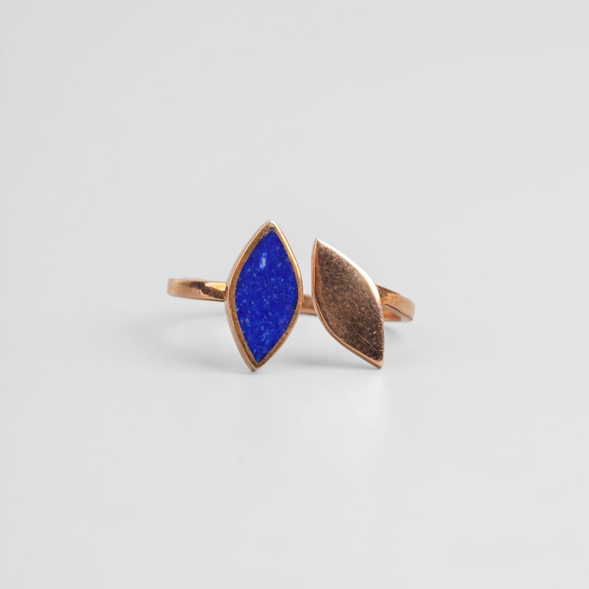 Lapis Lazuli & Brass Minimalist Ring