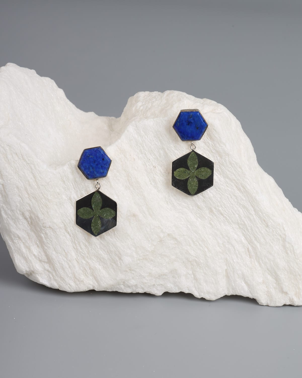 Lapis Lazuli & Turquoise Gemstone Earrings