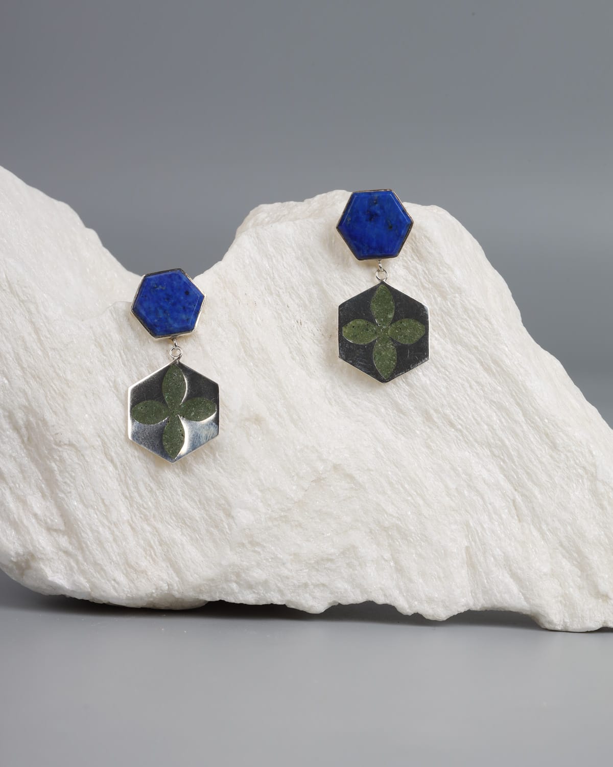 Lapis Lazuli & Turquoise Gemstone Earrings