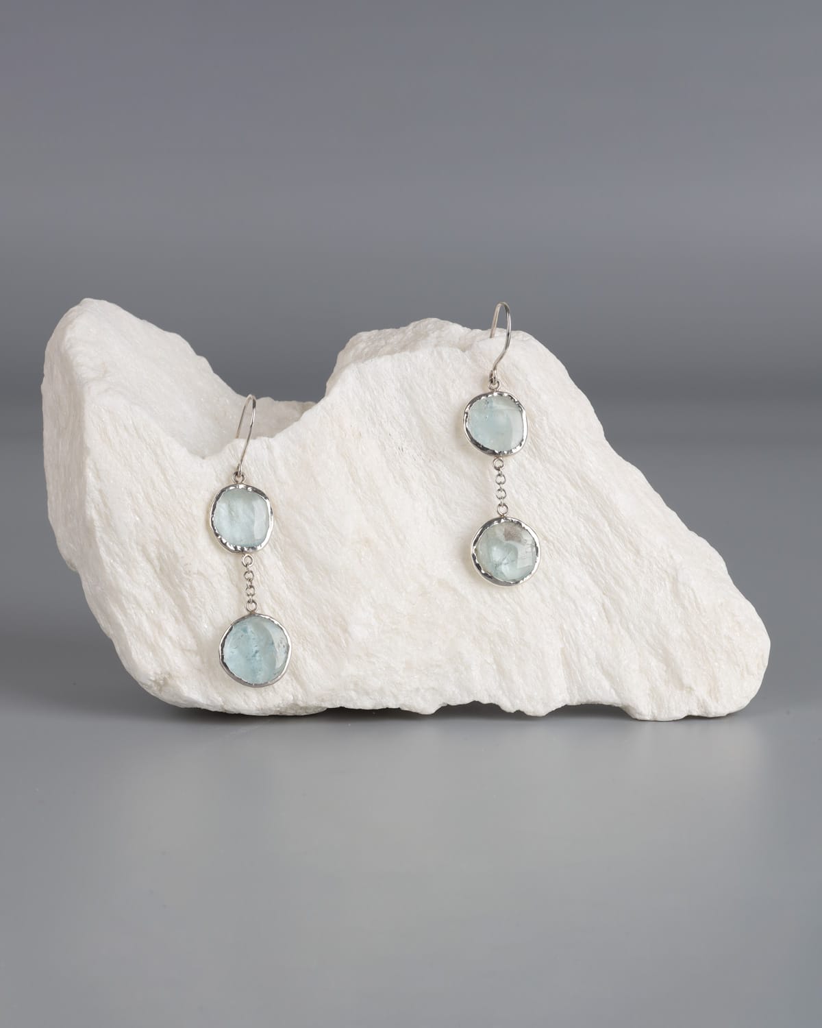 Aquamarine Gemstone Drop Earrings