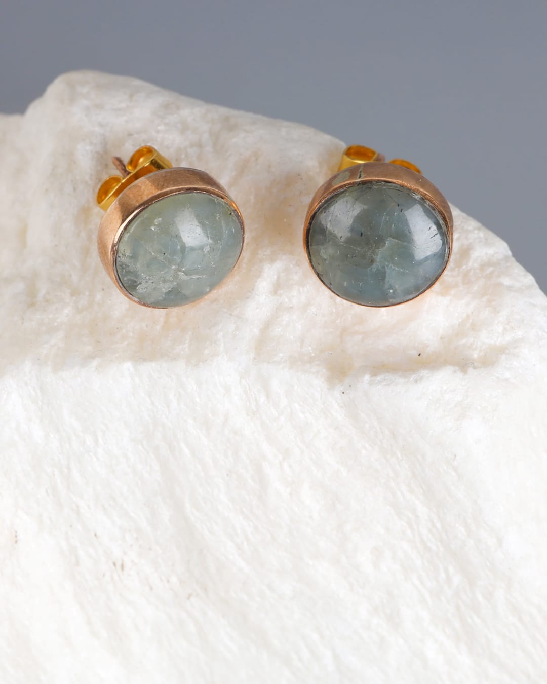 Scapolite Stone Stud Earrings