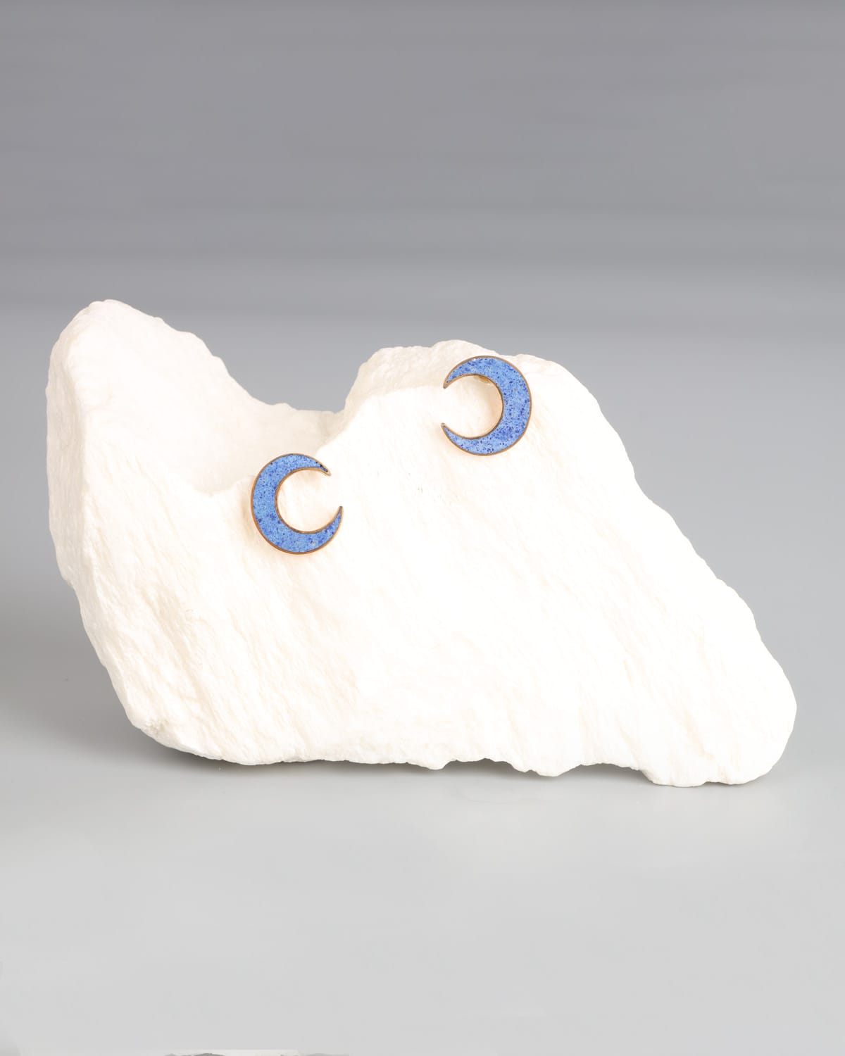 Lapis Lazuli Gold Washed Brass Earrings