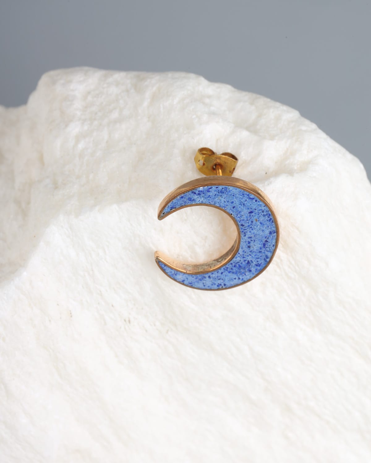 Lapis Lazuli Gold Washed Brass Earrings