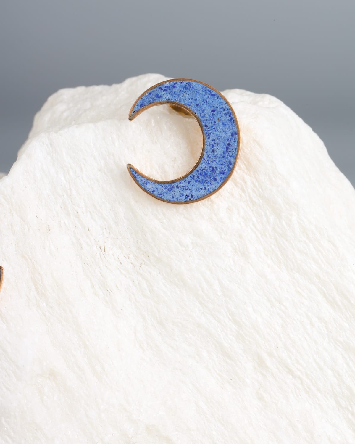 Lapis Lazuli Gold Washed Brass Earrings