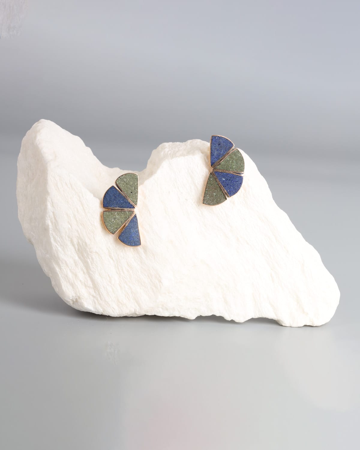 Modern Lapis Lazuli & Turquoise Earrings