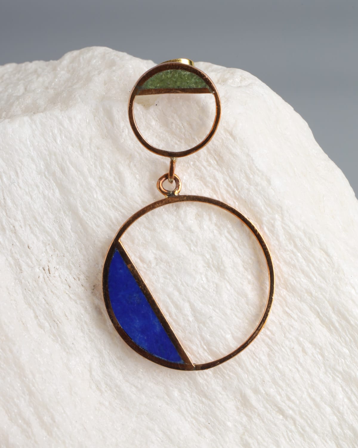 Lapis Lazuli & Turquoise Gold Earrings