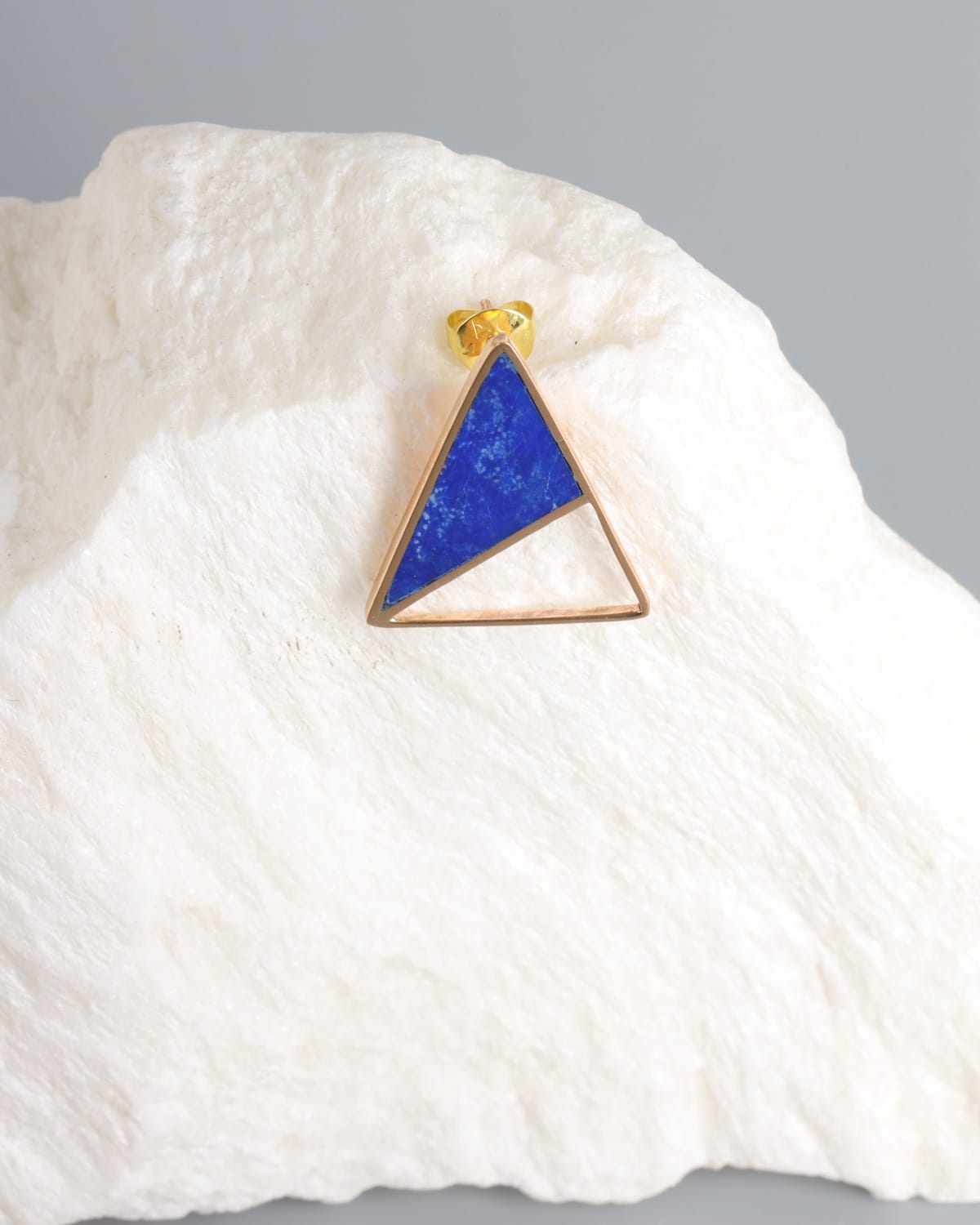 Lapis Lazuli & Turquoise Earrings in Gold Washed Brass