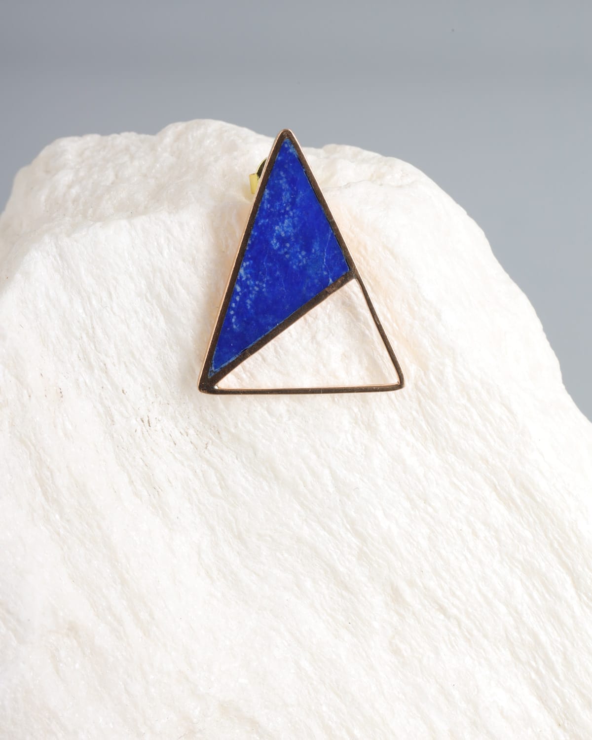 Lapis Lazuli & Turquoise Earrings in Gold Washed Brass