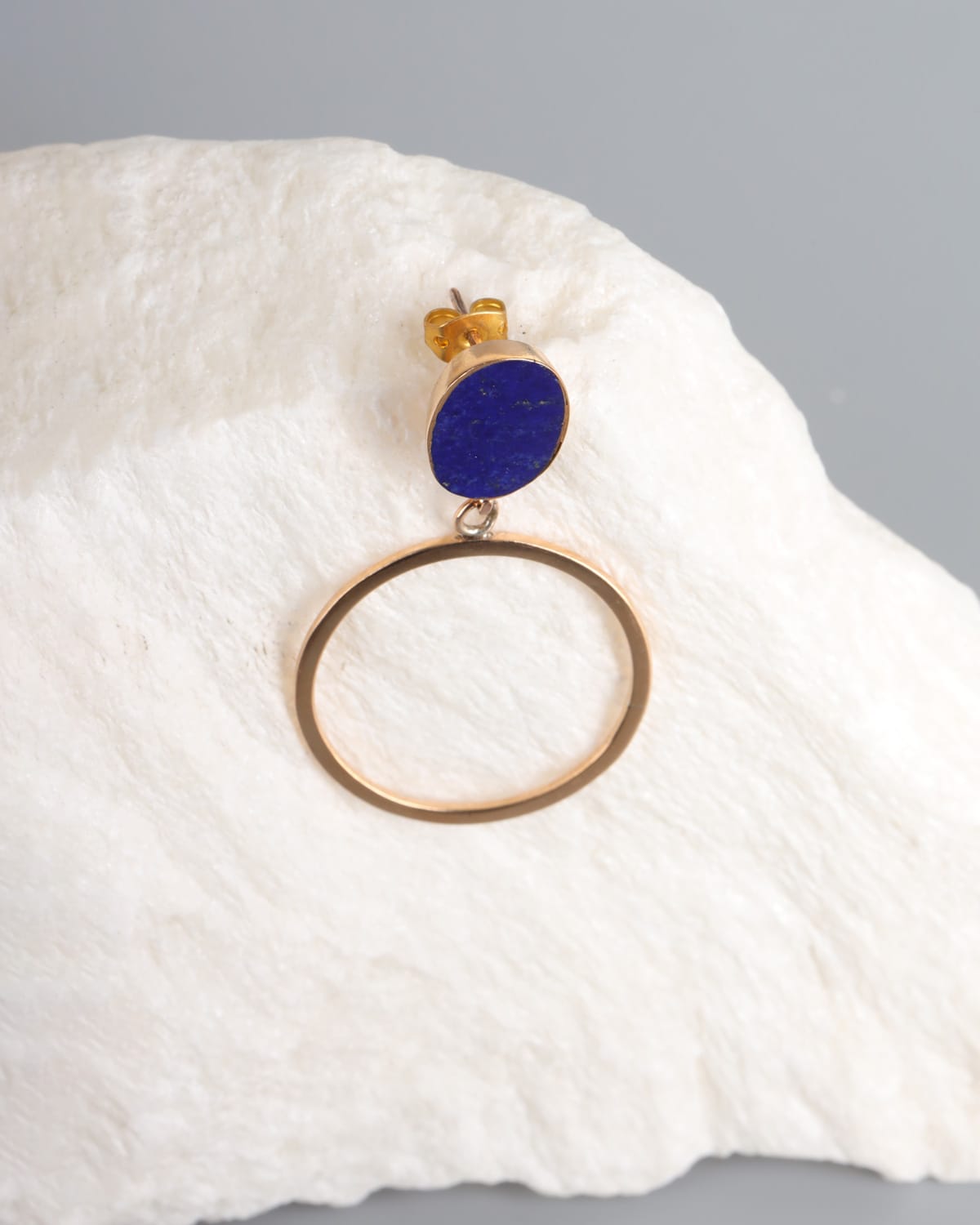 Lapis Lazuli Hoop Earrings