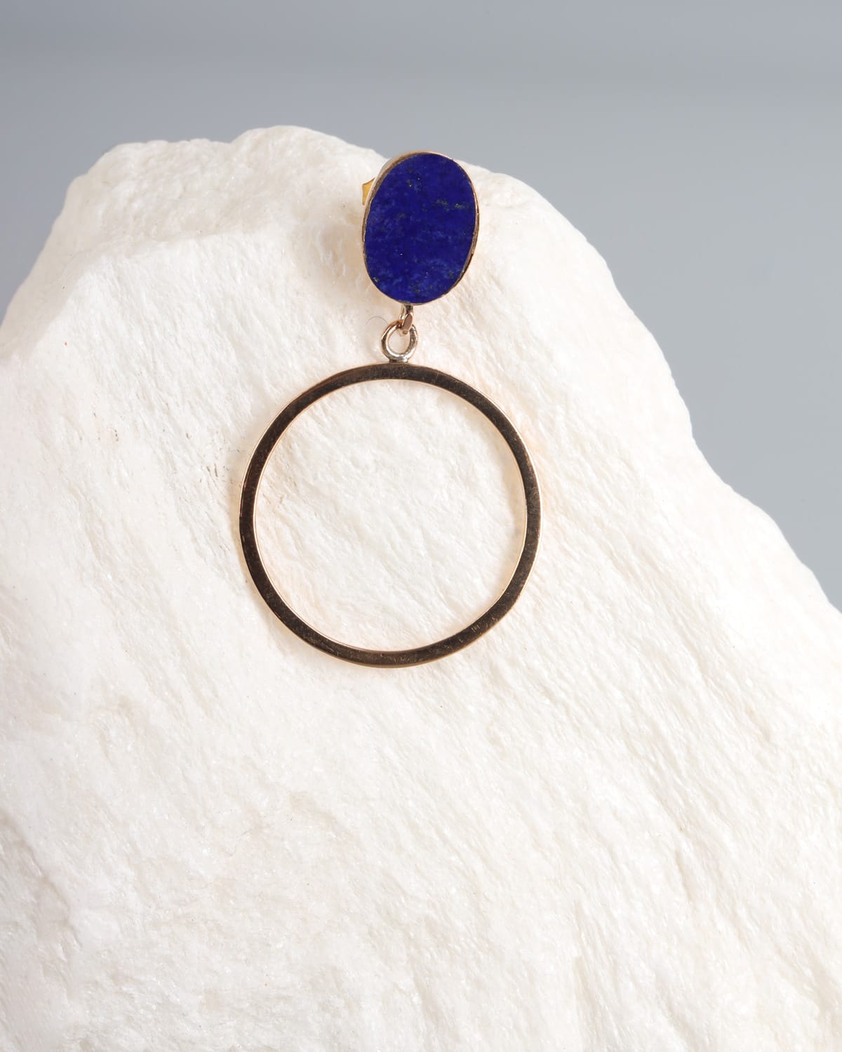 Lapis Lazuli Hoop Earrings