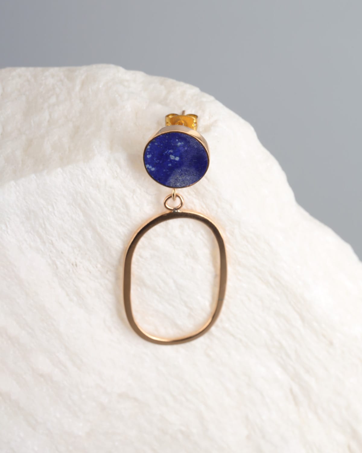 Lapis Lazuli & Brass Earrings