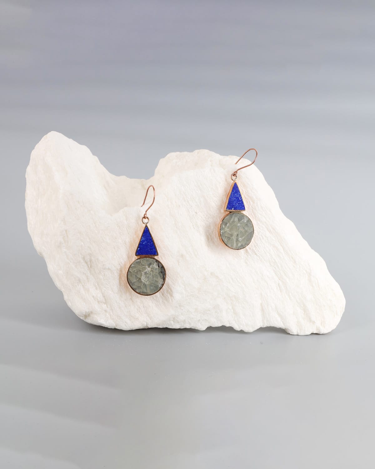 Scapolite & Lapis Lazuli Earrings