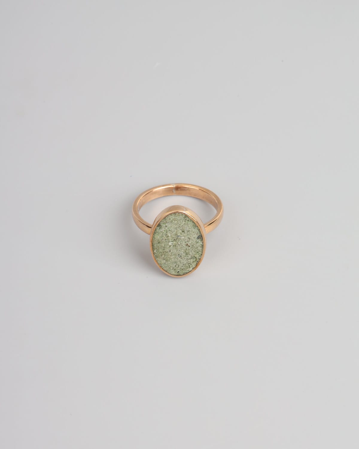 Turquoise Gold Plated Brass Ring