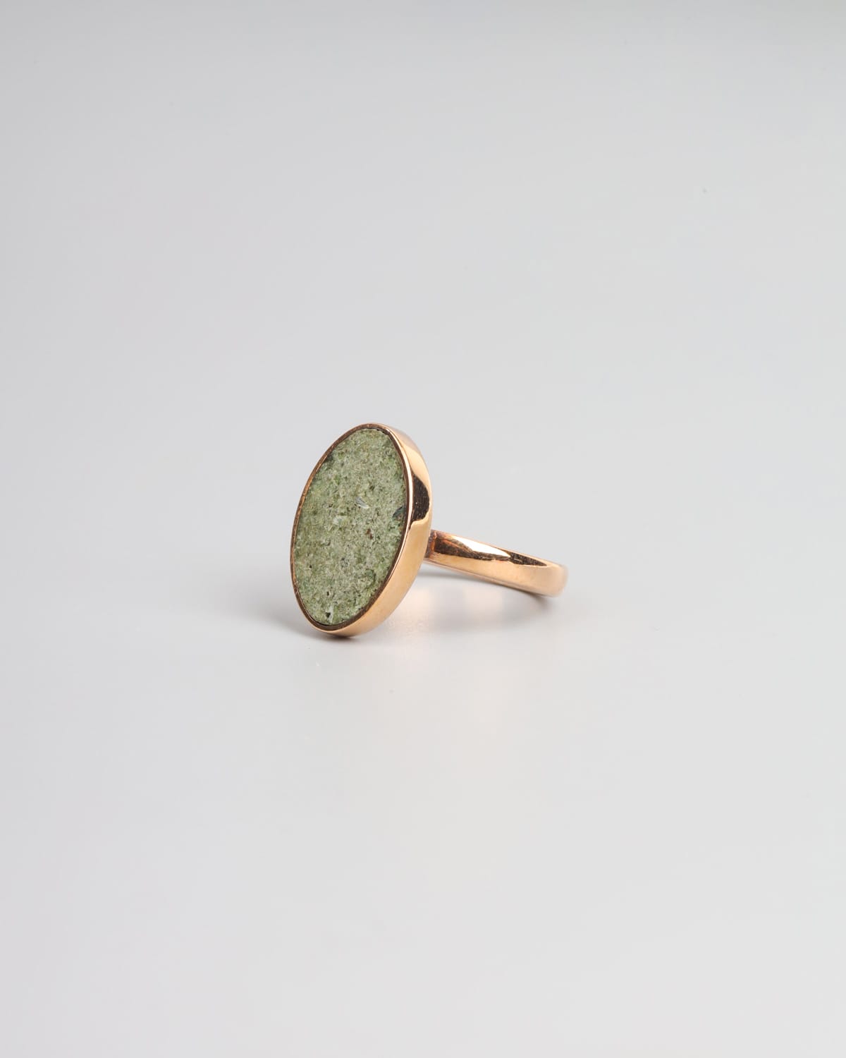 Turquoise Gold Plated Brass Ring