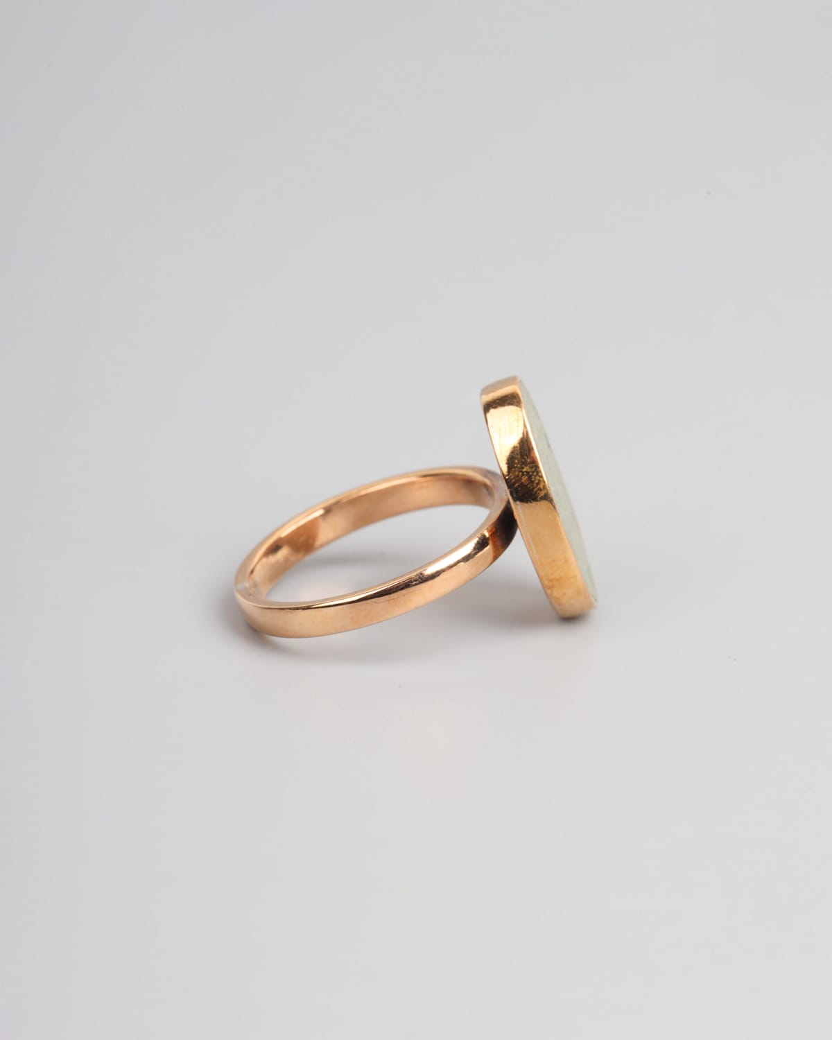 Turquoise Gold Plated Brass Ring