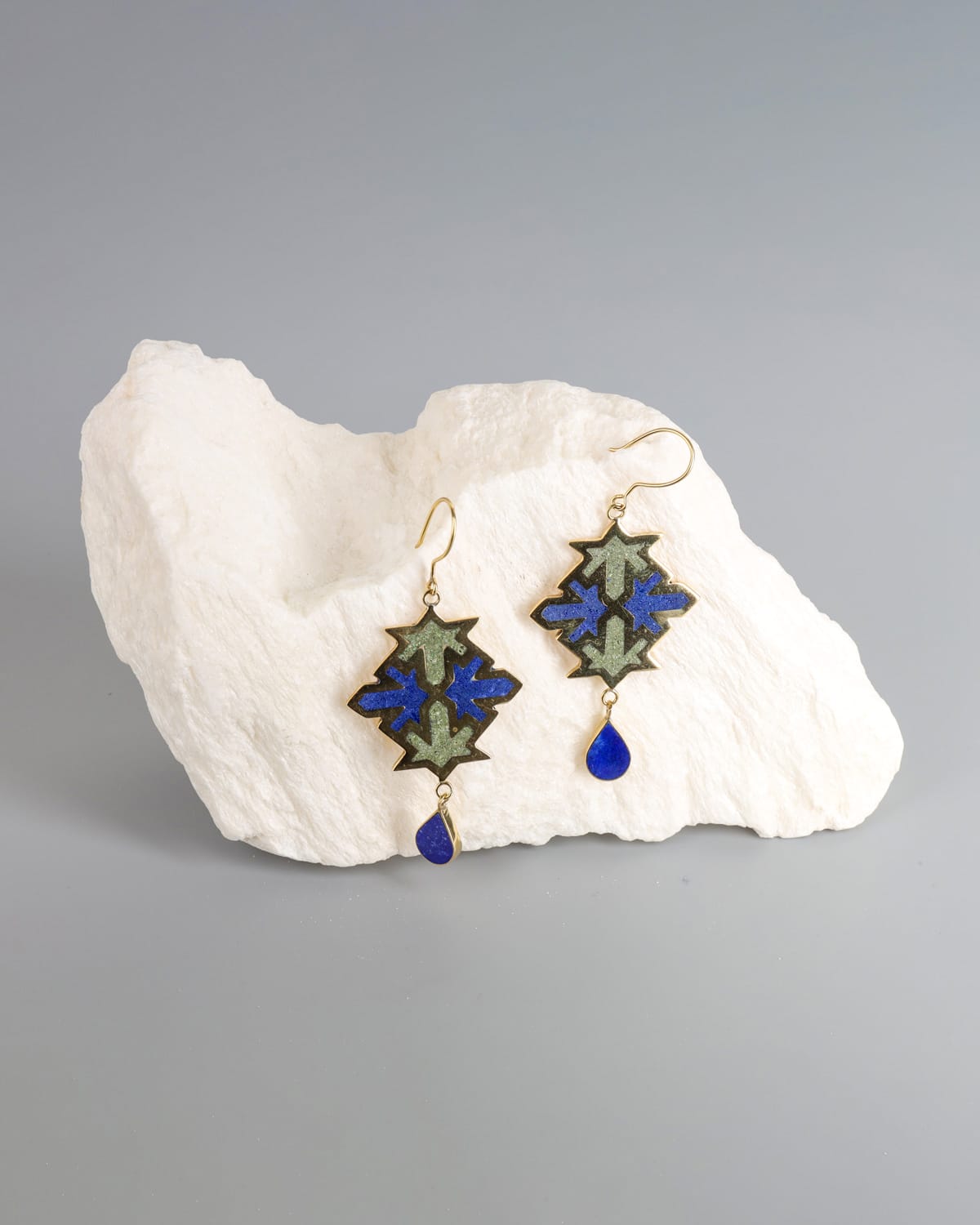 Bamyan Turquoise & Lapis Lazuli Earrings