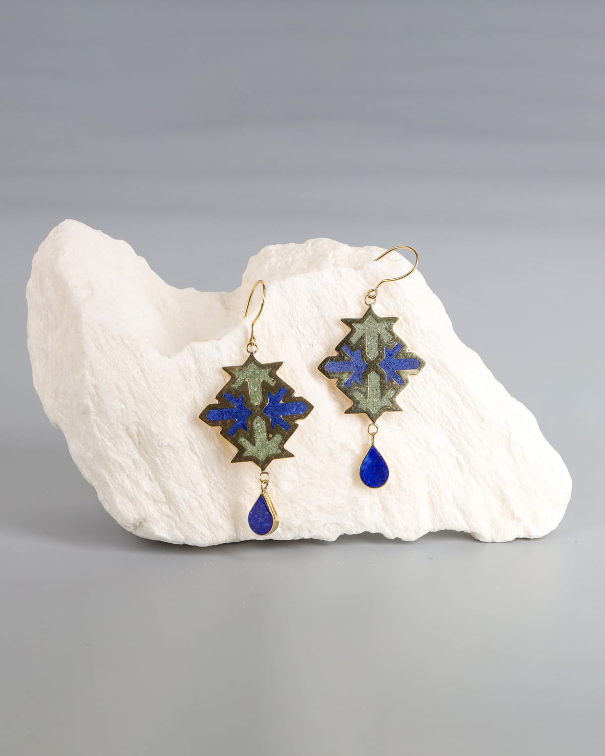 Bamyan Turquoise & Lapis Lazuli Earrings