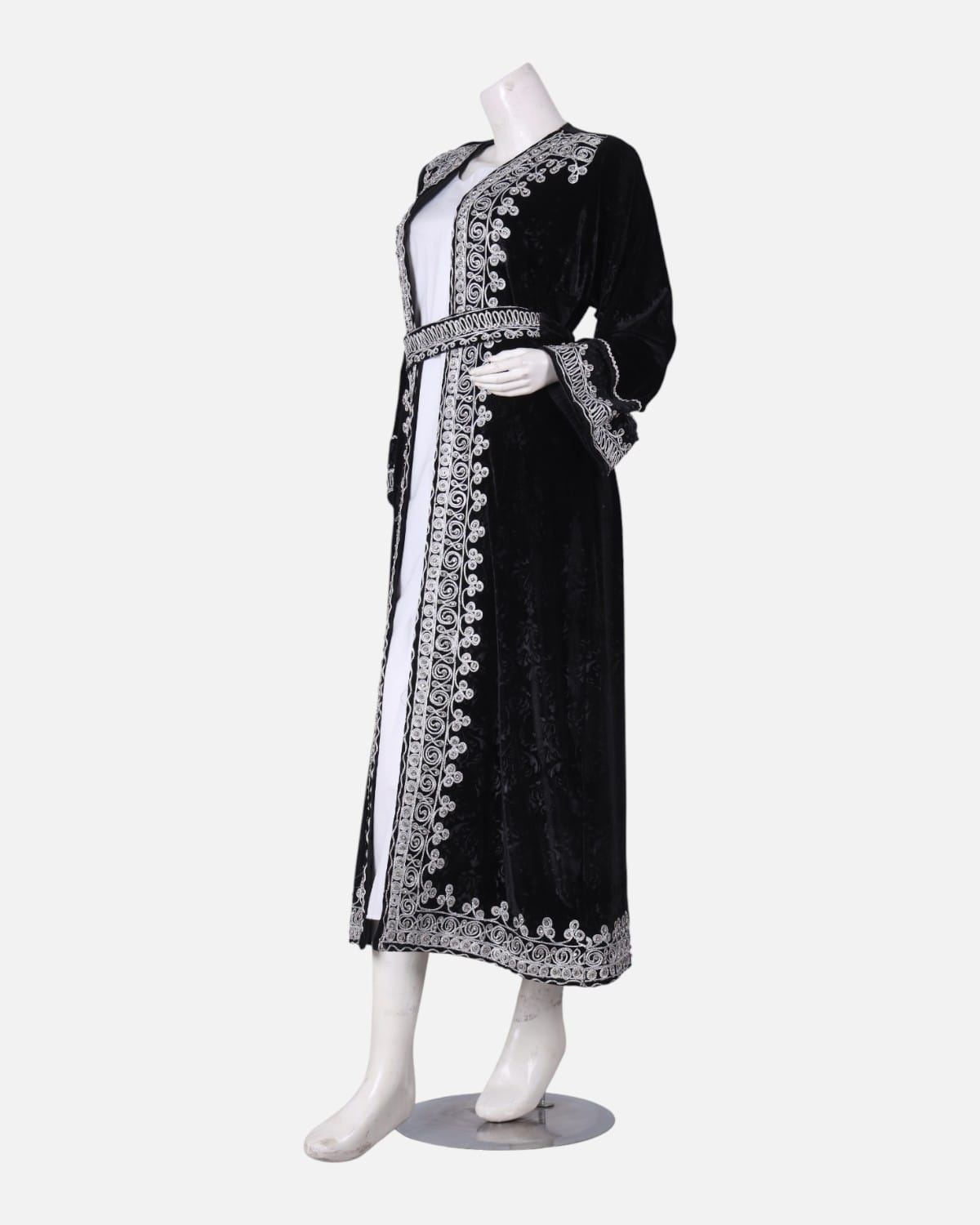 Handcrafted Afghan Floral Velvet Coat