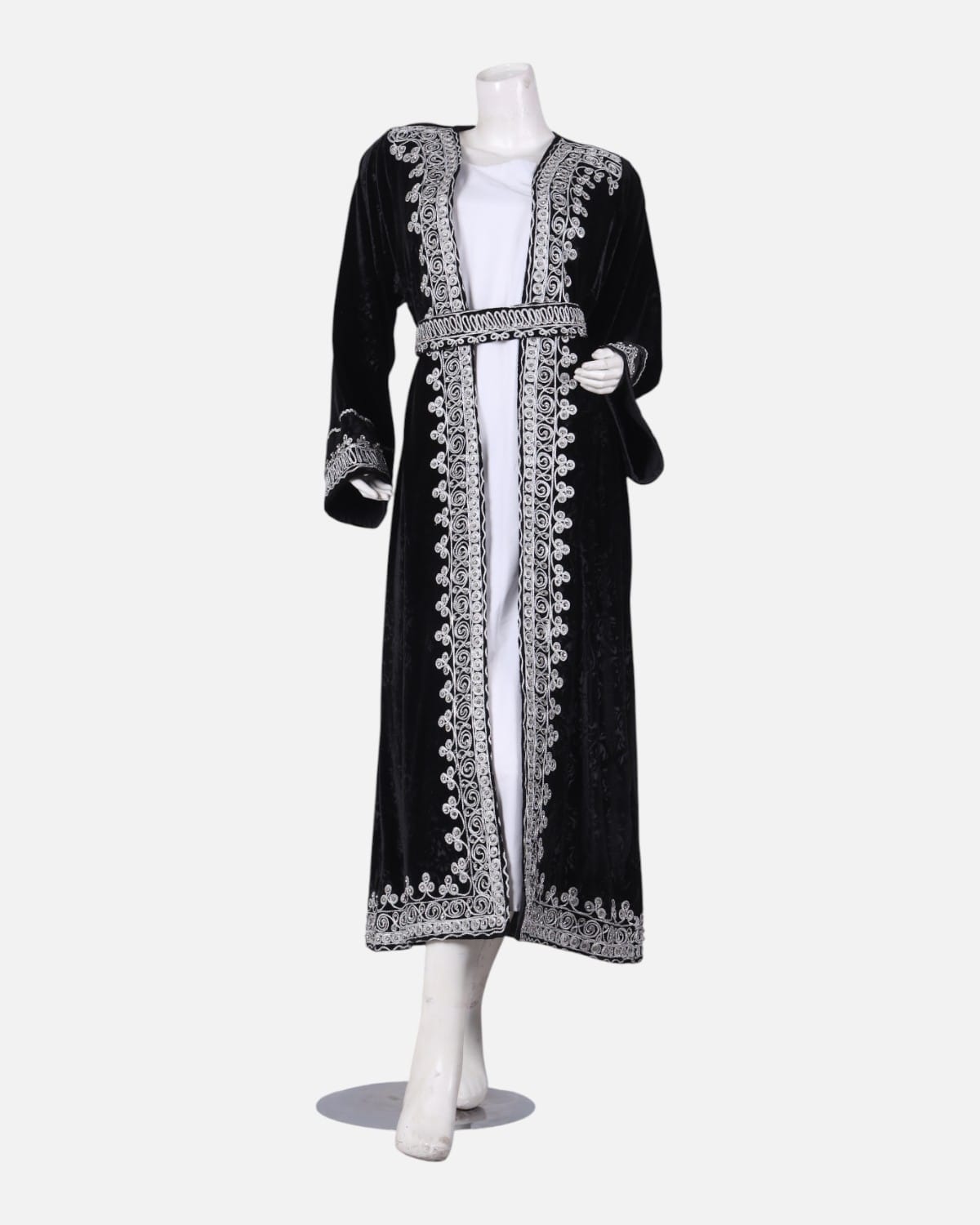 Handcrafted Afghan Floral Velvet Coat
