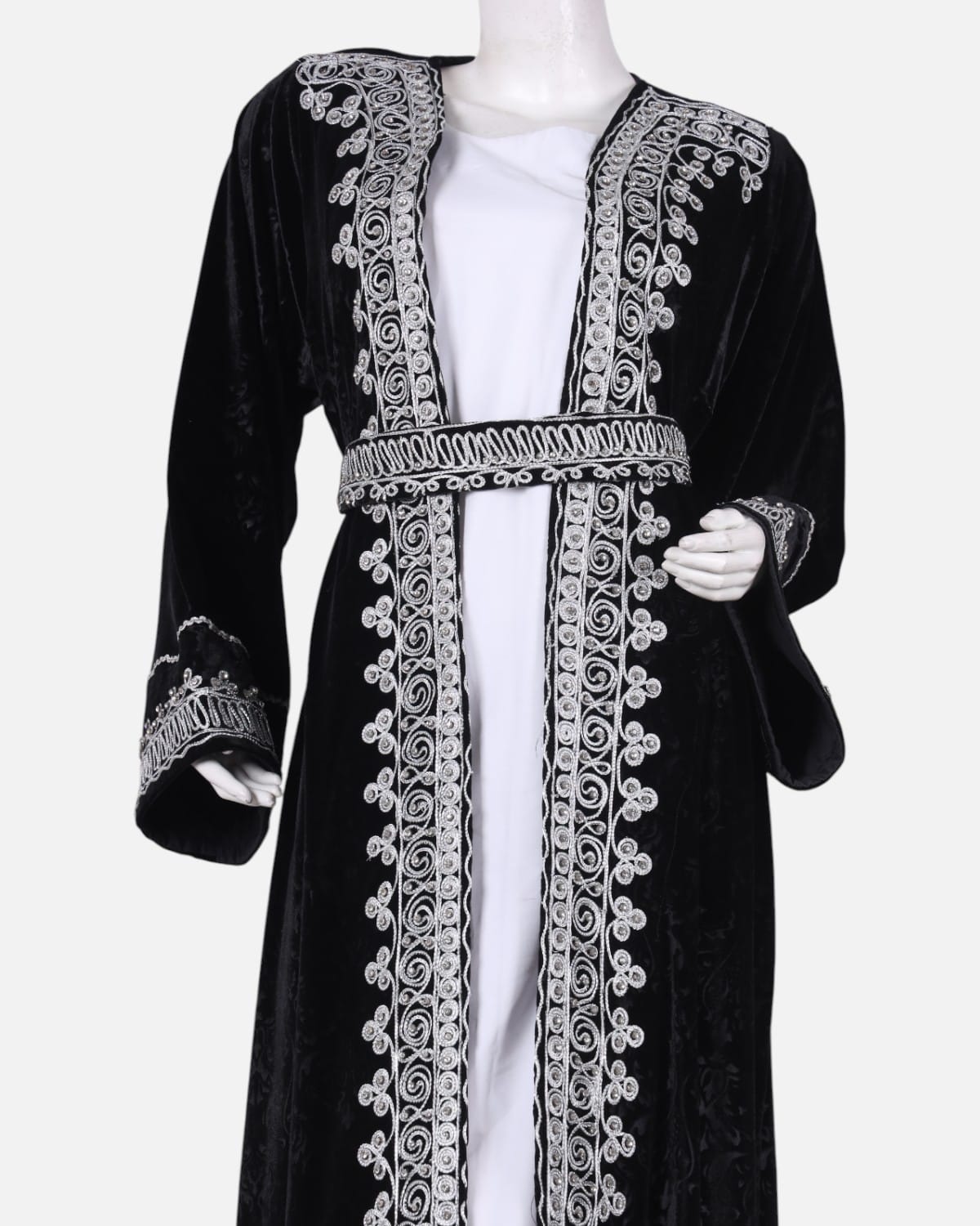 Handcrafted Afghan Floral Velvet Coat