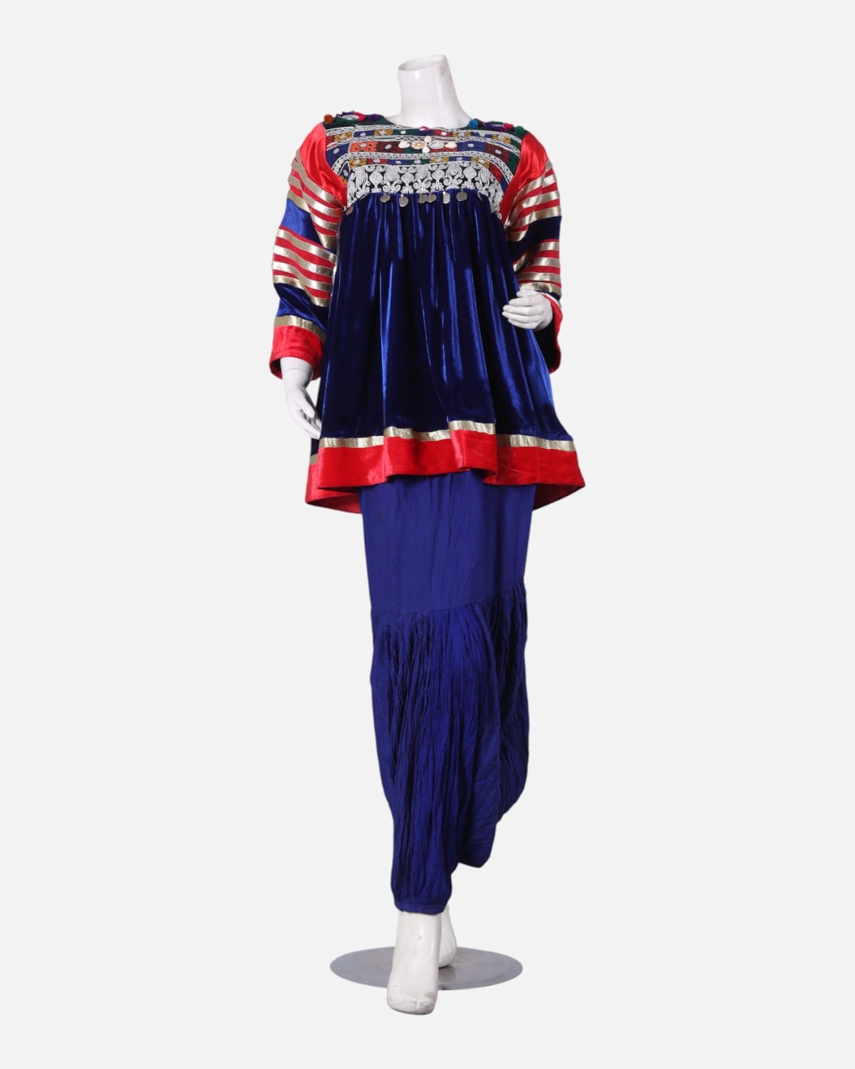 Afghan Velvet Top with Traditional Embroidery