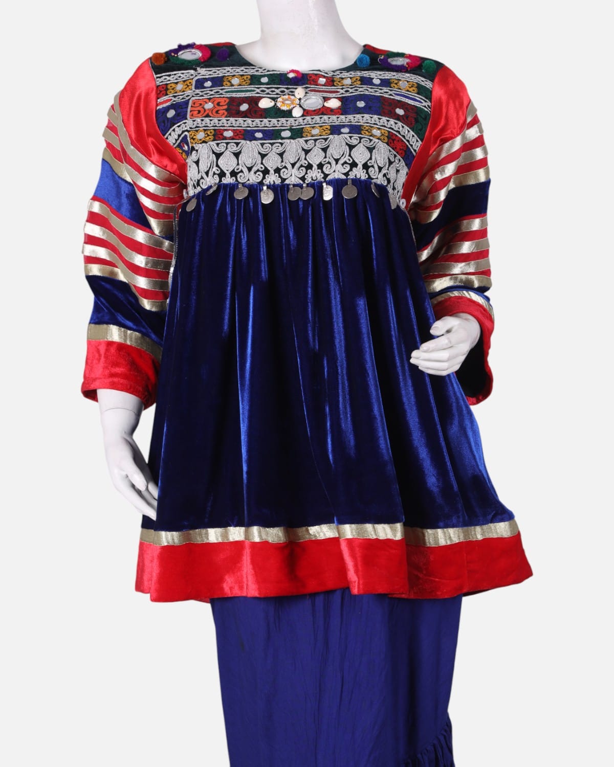 Afghan Velvet Top with Traditional Embroidery