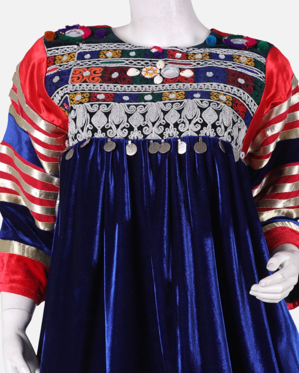 Afghan Velvet Top with Traditional Embroidery