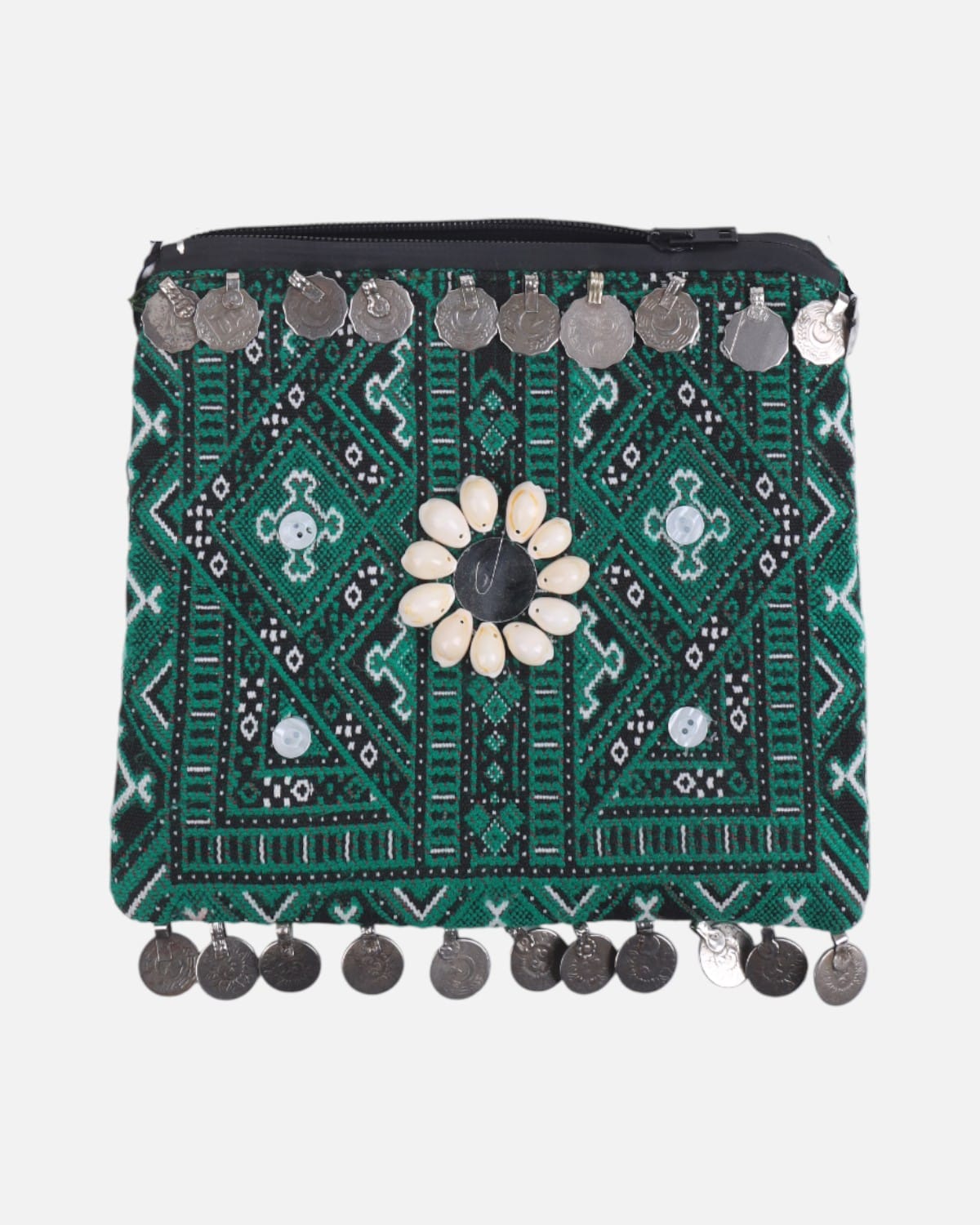 Afghan Handwoven Coin Clutch