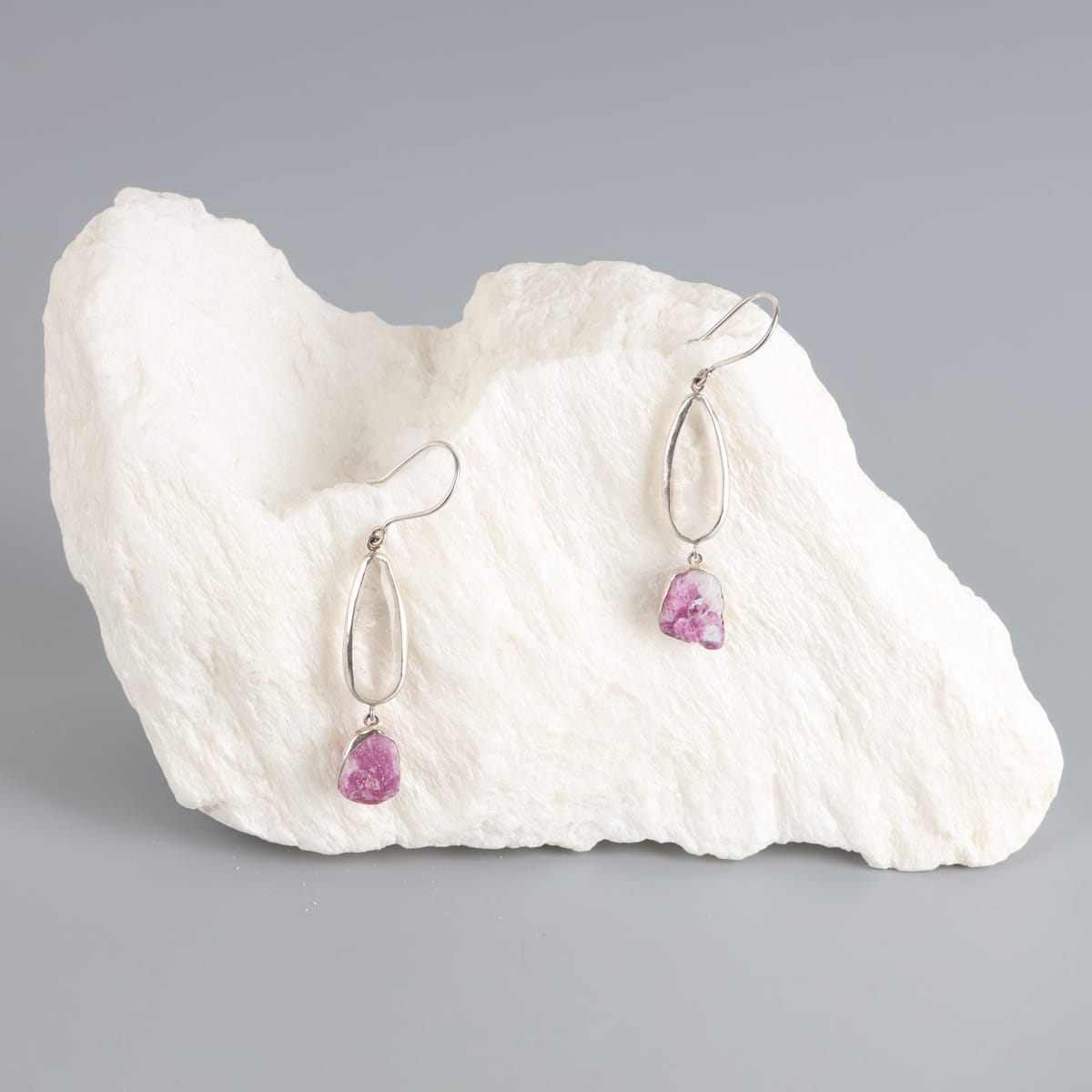 Handcrafted Ruby Quartz Earrings