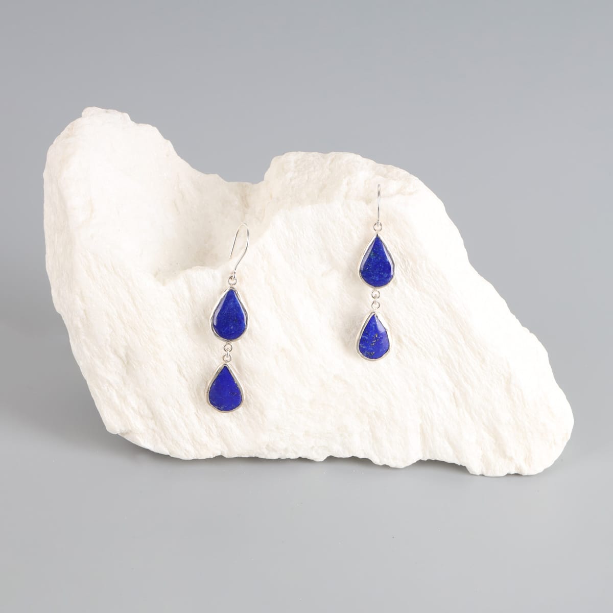 Handmade Lapis Lazuli Silver Earrings