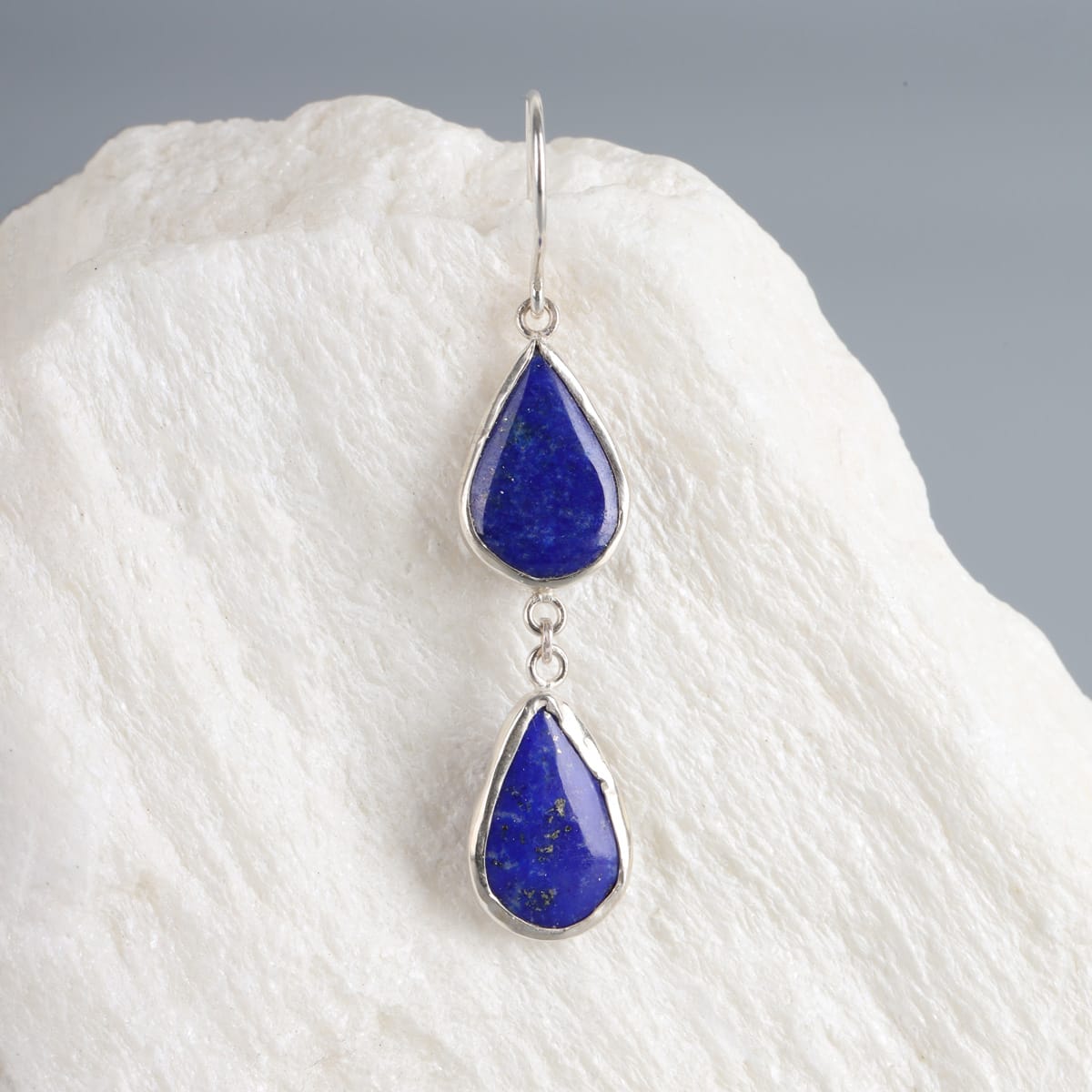 Handmade Lapis Lazuli Silver Earrings