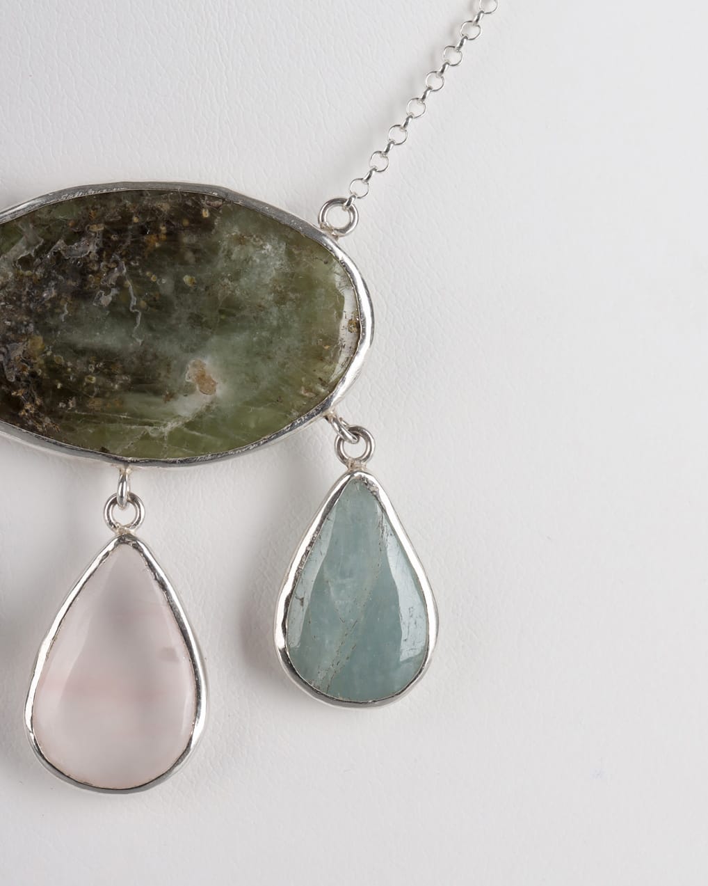 Afghan Handmade Peridot & Aquamarine Necklace