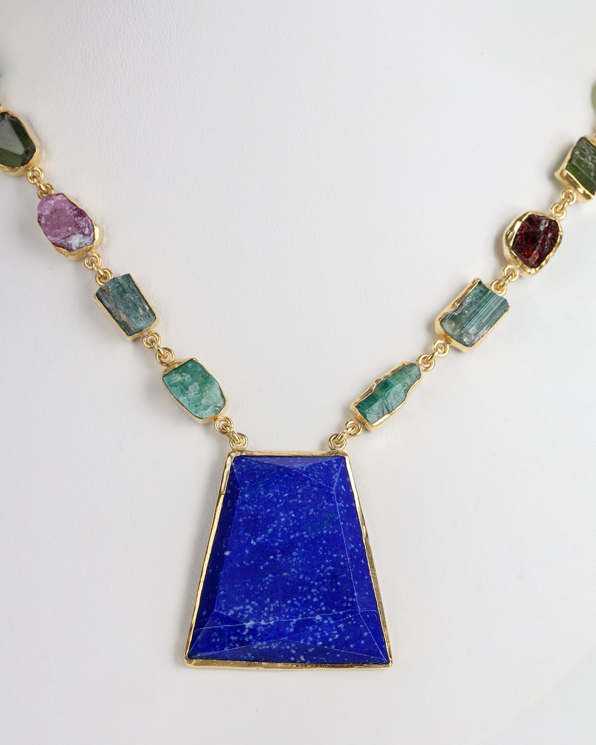 Handmade Multi Gemstone Afghan Necklace