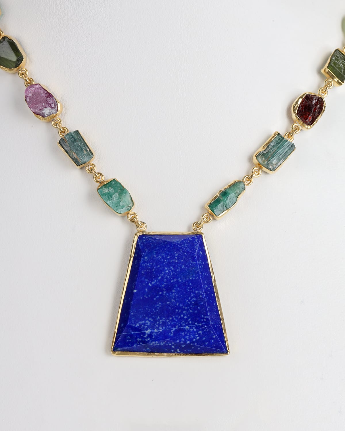 Handmade Multi Gemstone Afghan Necklace