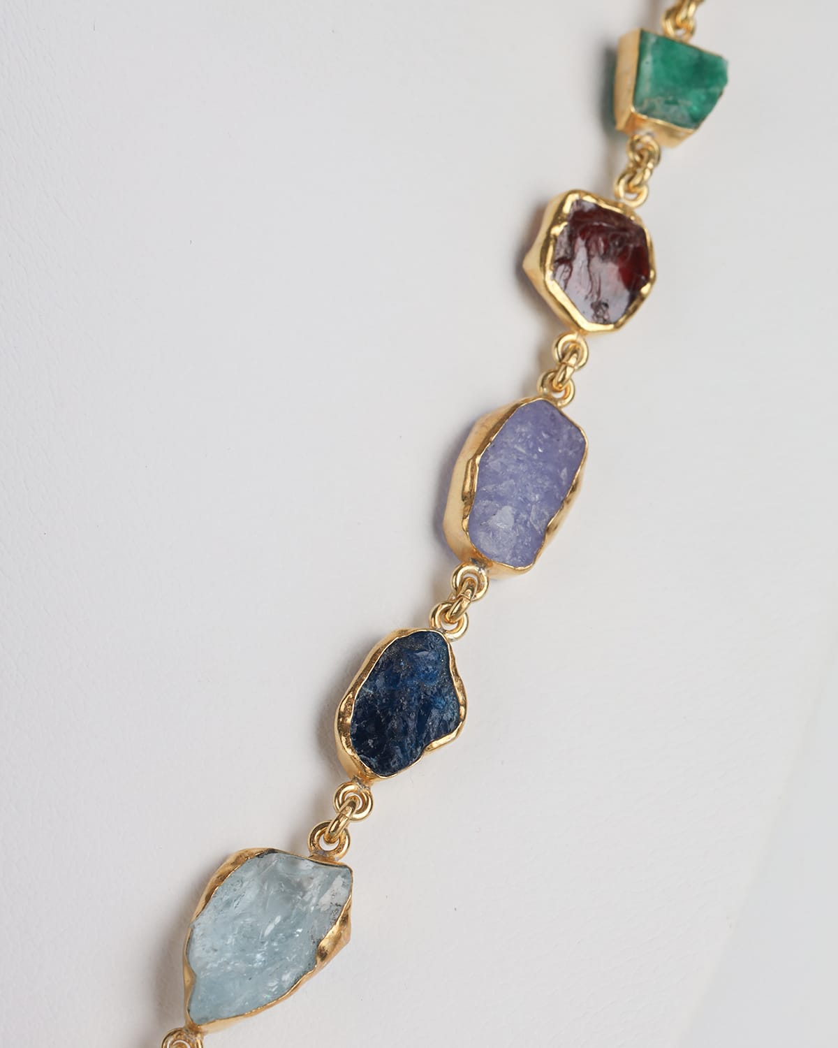 Afghan Handmade Multigemstone Silver Necklace
