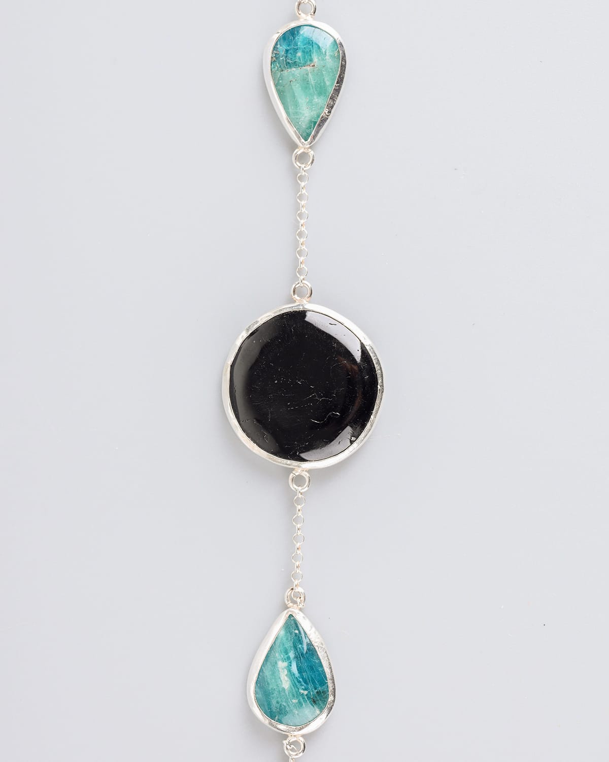 Afghan Handmade Afghanite & Beroch Silver Bracelet