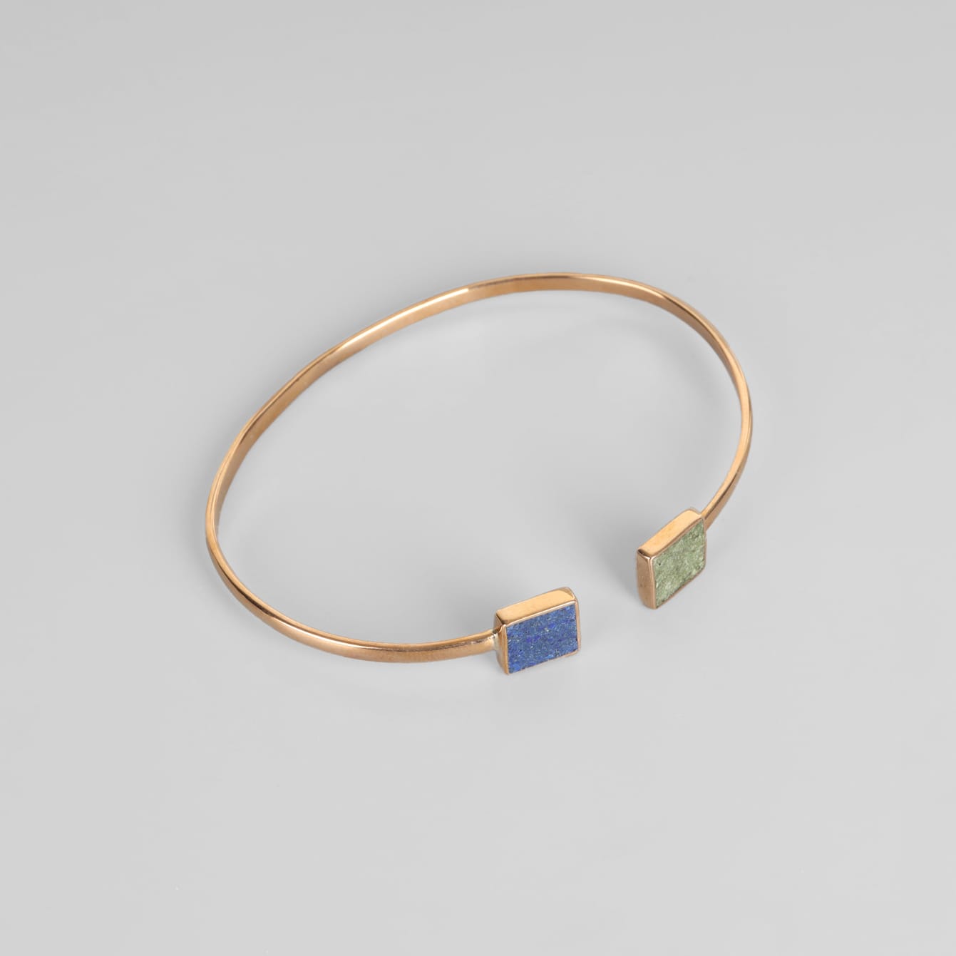 Handcrafted Lapis Lazuli & Turquoise Bangle