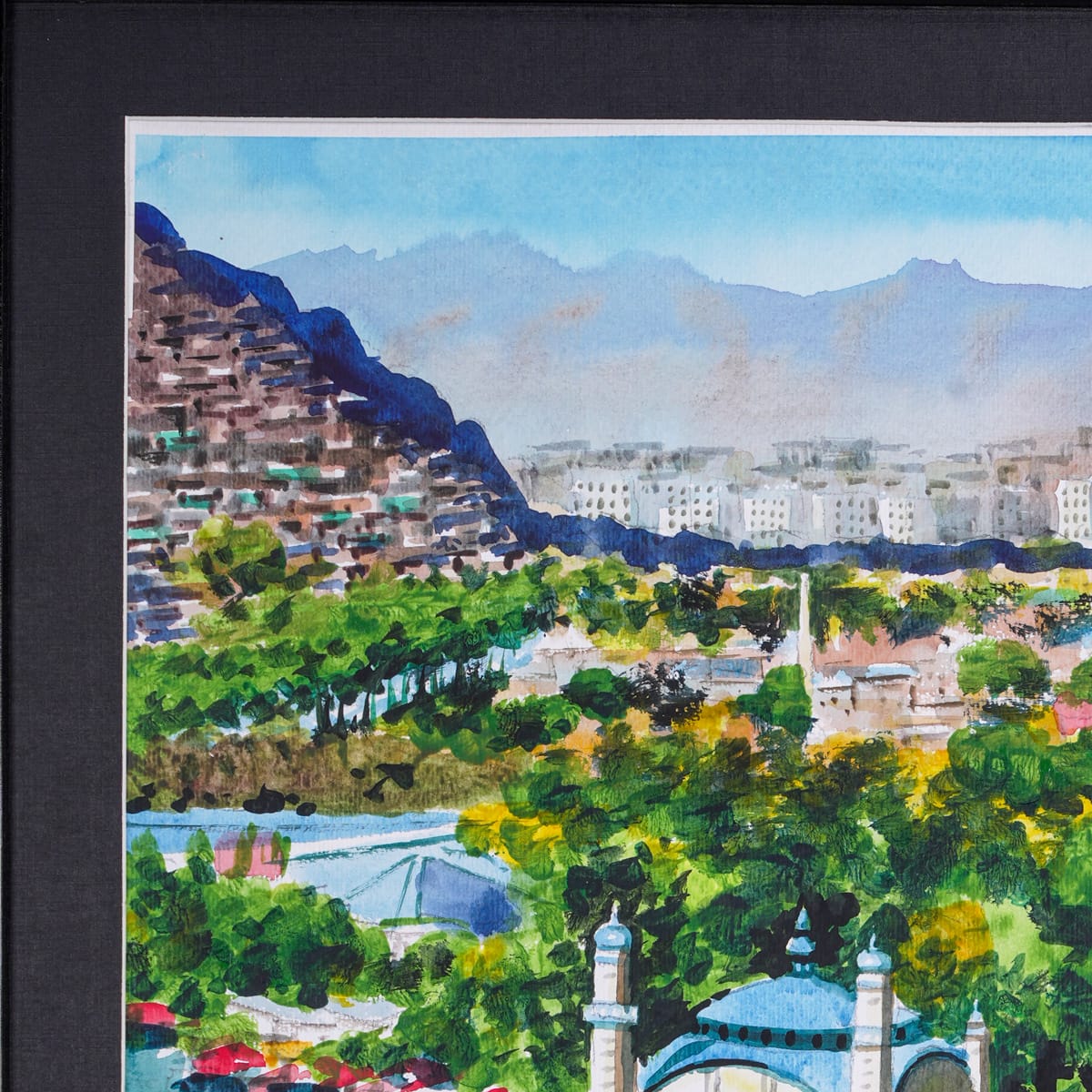 Watercolor Painting of Shah Duo Shamsheera Mosque